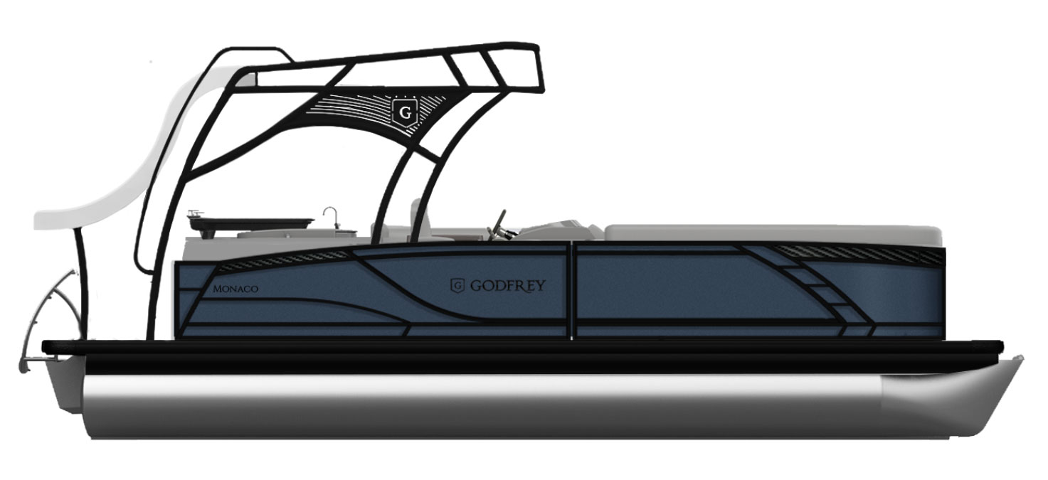2026 Godfrey MC235SDB Tripletoon - Pacific Smooth/Carbon Fiber