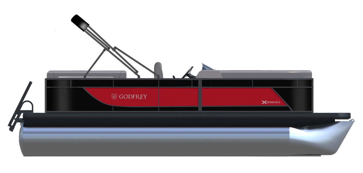 2026 Godfrey EX2086SBX Pontoon Boat - Black/Crimson